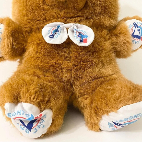 Vintage MLB Toronto Blue  Jays Pillow Pal Plush Bear Reversible Baseball - Picture 9 of 16